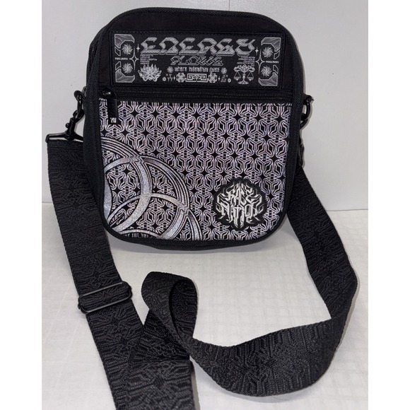 HARMONY HEALS Double-Sided Shoulder Bag w/ Suede Accents‎ Men Unisex Bags - Picture 1 of 5